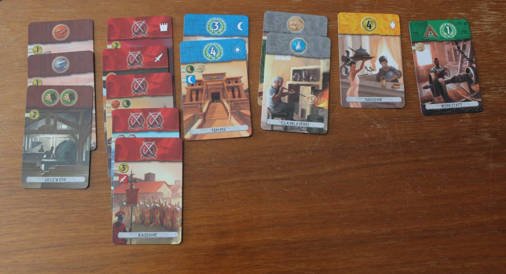 7 Wonders Duel - Spielerauslage